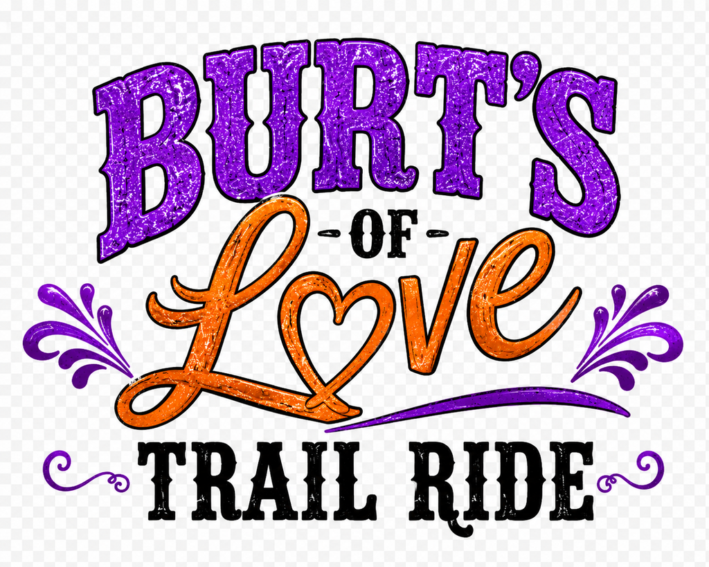 Burt’s of Love Trail Ride tee- Purple Edition